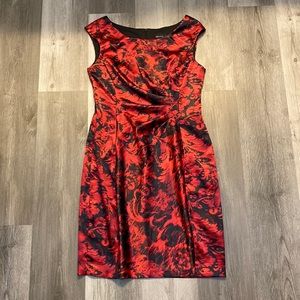 Red and black holiday dress